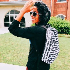 Bible scripture graffiti backpack -New